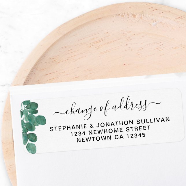 Change Of Address Eucalyptus Return Address  Label (Creator Uploaded)