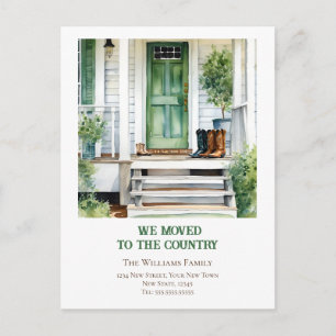 Change of Address Farmhouse Moving Announcement Postcard