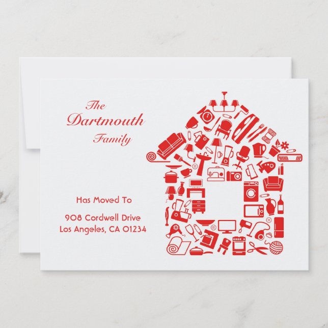 Change of Address Flat Card Announcement (Front)