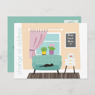 Change of Address Home Sweet Home Postcard