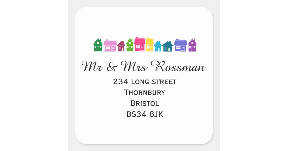 Change of address label sticker Zazzle