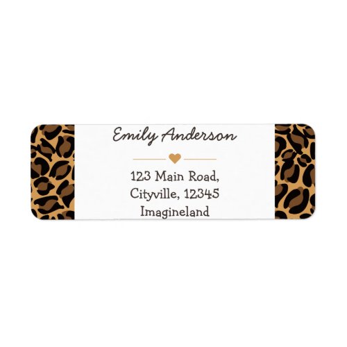 Change of address Leopard Print Return Address Label