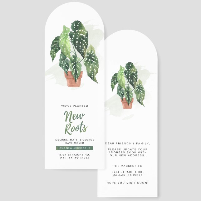 Change of Address Moving Announcement  Bookmarks (Front & Back)
