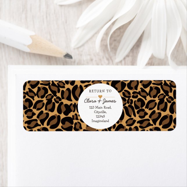 Change of address new address Leopard Print Label (Insitu)