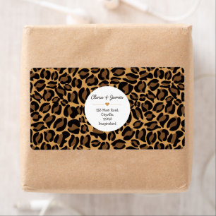 Change of address new address Leopard Print Label