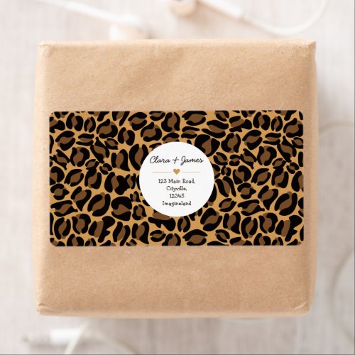 Change of address new address Leopard Print Label