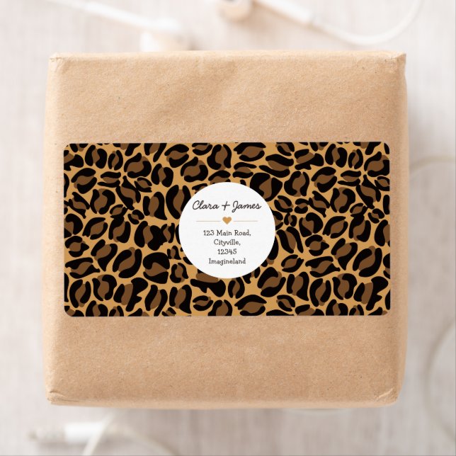 Change of address new address Leopard Print Label (Insitu)