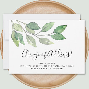 Change of Address New Home Foliage Announcement