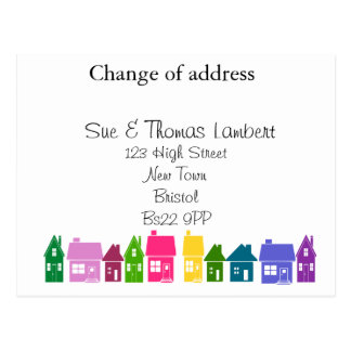 chnage of address cards