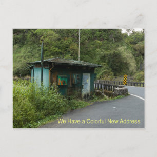 Change of Address Postcard: Colorful New Address Announcement Postcard