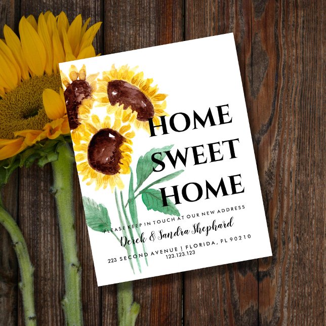 Change of address postcard we have moved flowers (Creator Uploaded)