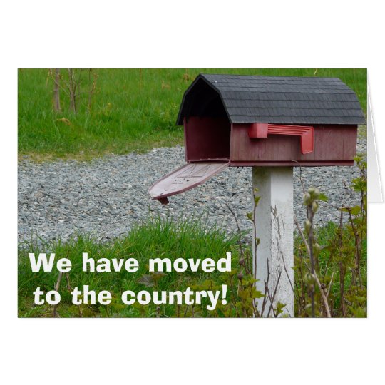 Change of Address Rural Country Mailbox Card
