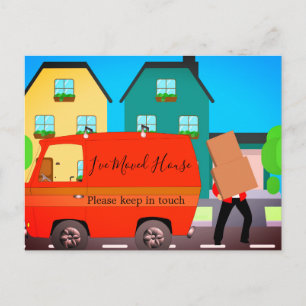 Change of Address Single Fun Custom Postcard