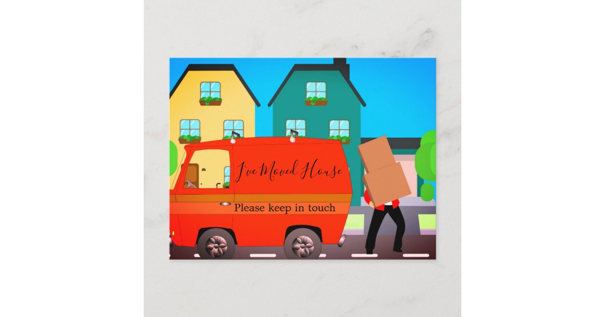 Change of Address Single Fun Custom Postcard | Zazzle
