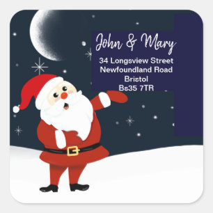 Change of Address sticker christmas Santa