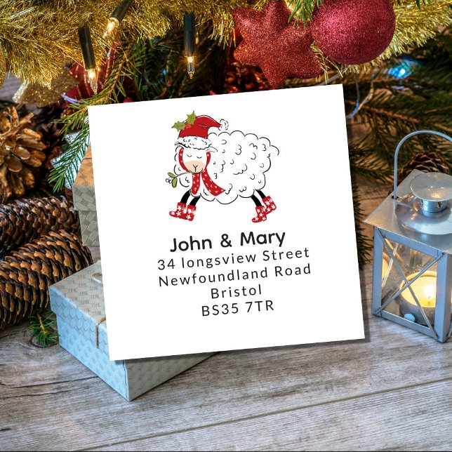 Change of Address Sticker | Christmas Sheep / Lamb (Creator Uploaded)