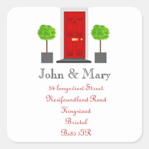 Change of Address sticker front door