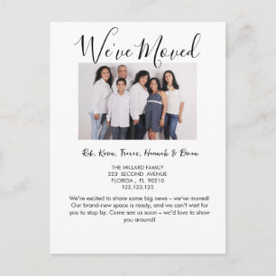 Change of address we have moved announcement postcard