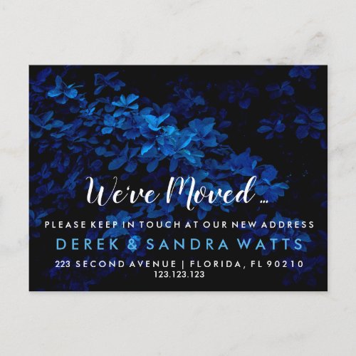 Change of address we have moved house Blue  Announcement Postcard