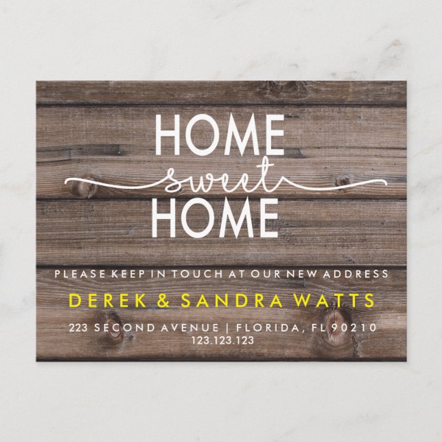 Change of address we have moved house tropical announcement postcard (Front)