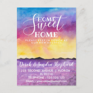 Change of address we have moved lavender fields announcement postcard