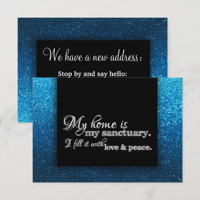 Change of Address We Moved Blessing House Warming  Announcement (Front/Back)