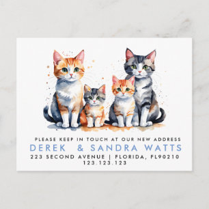 change of address we've moved announcement cats