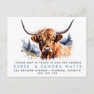 change of address we've moved announcement cow postcard