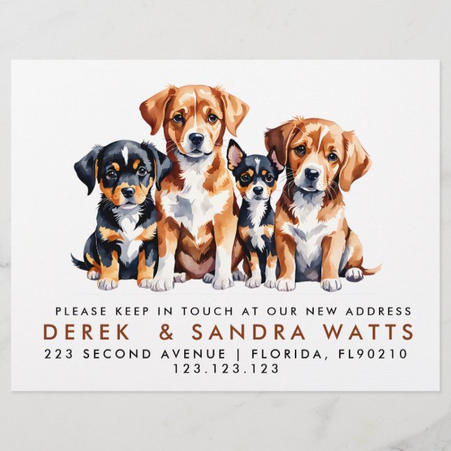 change of address we've moved announcement dogs  flyer (Front)