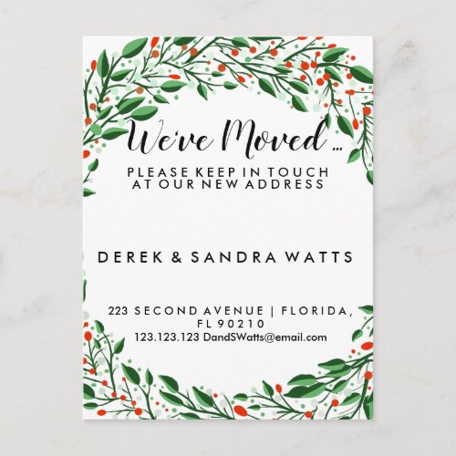 Change of address weve moved house Christmas Announcement Postcard