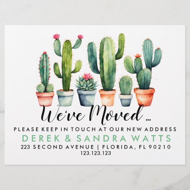 Change of address we've moved plant pots  flyer (Front)