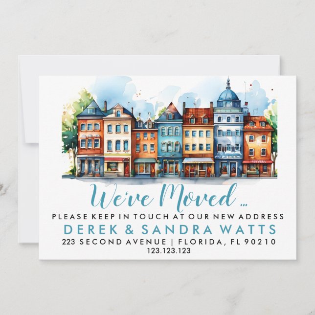 Change of address we've moved street  invitation (Front)