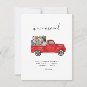 Change of Address We've Moved Watercolor Moving