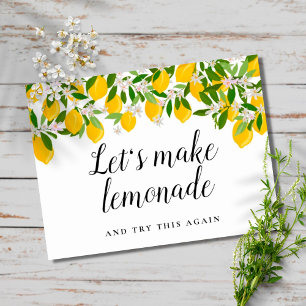 Change of Date Postponed Canceled Event Lemons Postcard