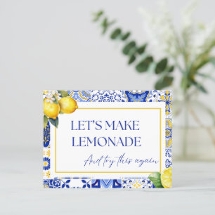 Change of Date Postponed Canceled Lemon Event Postcard