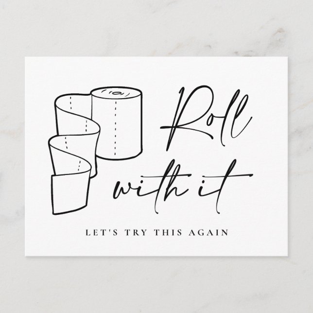 Change of Date Postponed Cancellation Postcard (Front)