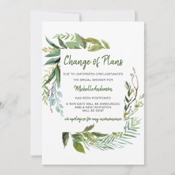 Change Of Greenery Eucalyptus Bridal Shower by MaggieMart at Zazzle