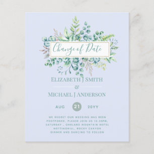 Change of Plans Date Greenery Eucalyptus Event