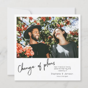 Change of Plans Instant Photo & Typography Invitation