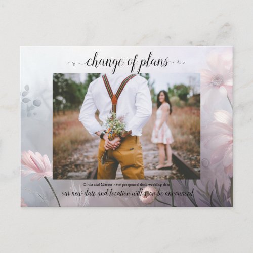 Change of Plans Pink Daisies Postcard