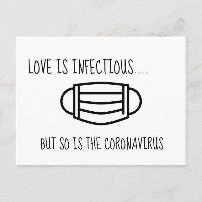 Change of plans postponed or cancelled wedding postcard (Front)