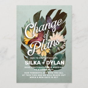 Change of Plans Rescheduled Wedding Announcement