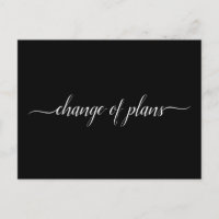 Change of Plans Wedding Cancelled Postponed Black