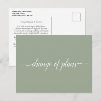 Change of Plans Wedding Cancelled Postponed Sage