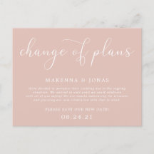 Change of Plans Wedding Postponement