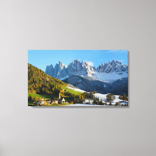 Change of season in the Dolomites Canvas Print