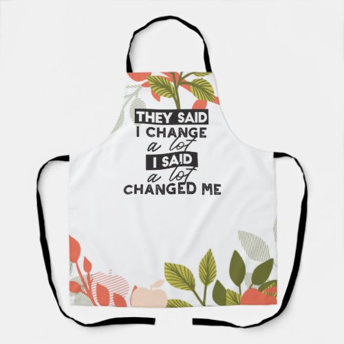 Change Quotes with Apple Fruit Tree Pattern Apron