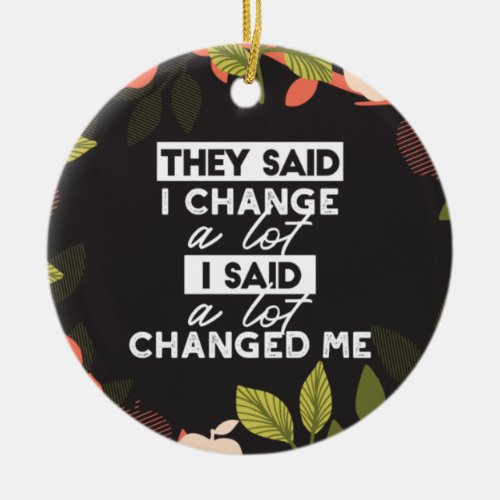 Change Quotes with Apple Fruit Tree Pattern Ceramic Ornament