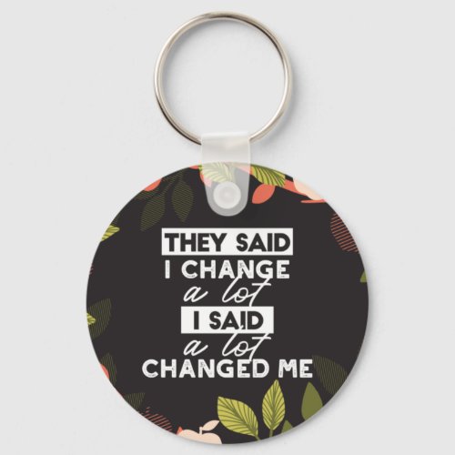 Change Quotes with Apple Fruit Tree Pattern Keychain