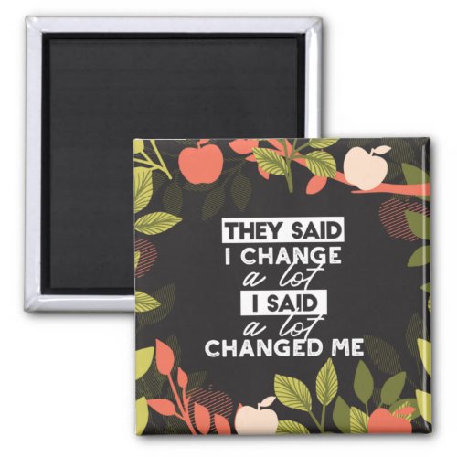 Change Quotes with Apple Fruit Tree Pattern Magnet